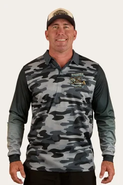 Sale Ringers Western Buckin Barra Fishing Jersey - Black