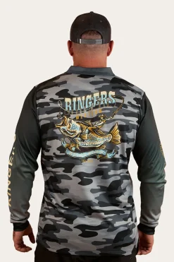 Sale Ringers Western Buckin Barra Fishing Jersey - Black