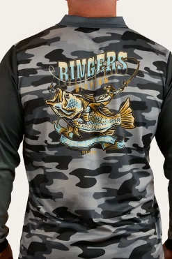 Sale Ringers Western Buckin Barra Fishing Jersey - Black