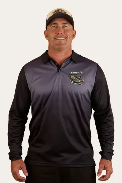 Hot Ringers Western Buckin Barra Fishing Jersey - Navy