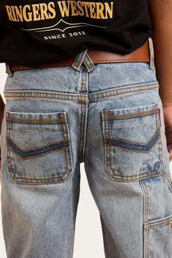 Best Ringers Western Buckland Kids Relaxed Jean - Light Wash Blue