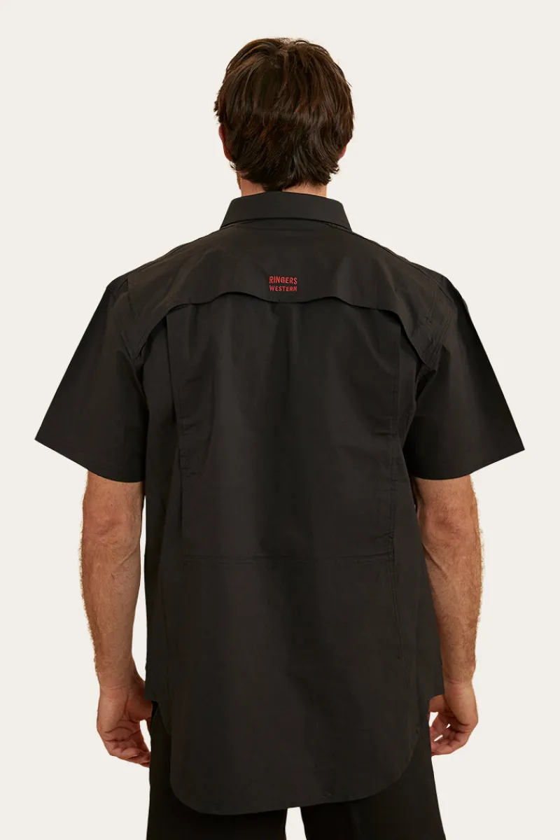 Best Ringers Western Bulgarra Mens Ripstop Full Button Work Shirt - Black