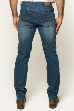 Ringers Western Burke Mens Tapered Slim Leg Jeans - Mid Blue