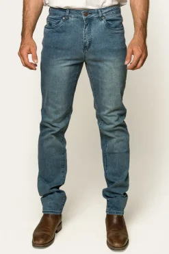 Hot Ringers Western Burke Mens Tapered Slim Leg Jeans - Light Blue