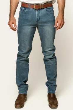 Hot Ringers Western Burke Mens Tapered Slim Leg Jeans - Light Blue