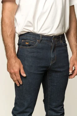 Online Ringers Western Burke Mens Tapered Slim Leg Jeans - Dark Blue