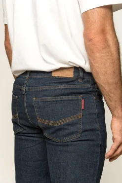 Online Ringers Western Burke Mens Tapered Slim Leg Jeans - Dark Blue