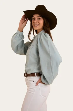 Clearance Ringers Western Camila Womens Blouse - Chambray