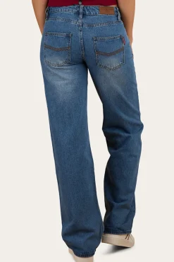 New Ringers Western Cammy Low Rise Wide Leg Jean - Light Blue