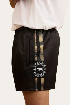 Sale Ringers Western Camo Footy Shorts - Black / Camo