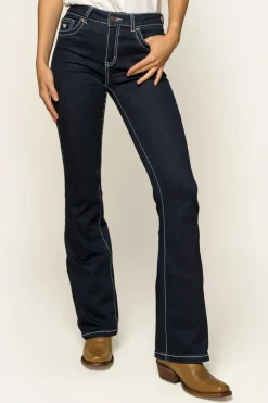 New Ringers Western Caroline Womens Mid-Rise Bootleg Jeans - Indigo Blue