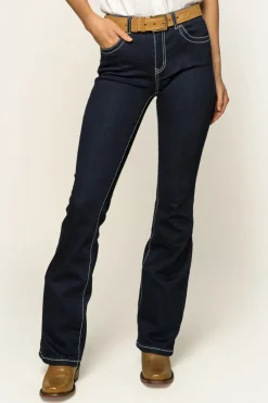 New Ringers Western Caroline Womens Mid-Rise Bootleg Jeans - Indigo Blue