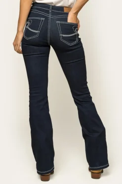 New Ringers Western Caroline Womens Mid-Rise Bootleg Jeans - Indigo Blue