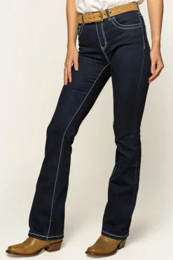 New Ringers Western Caroline Womens Mid-Rise Bootleg Jeans - Indigo Blue