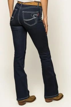 New Ringers Western Caroline Womens Mid-Rise Bootleg Jeans - Indigo Blue