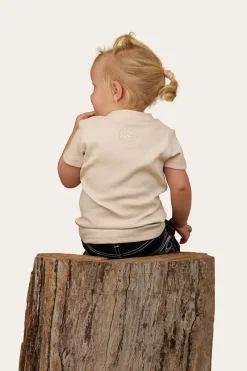 Ringers Western Casey Kids Henley Top - Off White