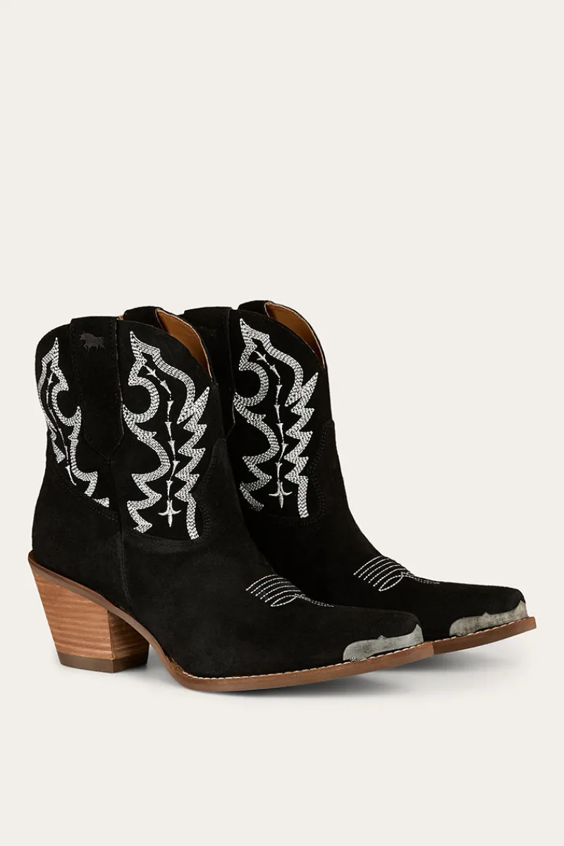 Discount Ringers Western Catalina Womens Western Boot - Black Suede