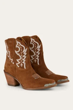 Clearance Ringers Western Catalina Womens Western Boot - Tan Suede