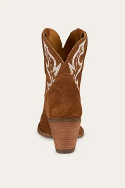 Clearance Ringers Western Catalina Womens Western Boot - Tan Suede