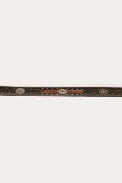 Hot Ringers Western Cattleman Belt - Black / Silver