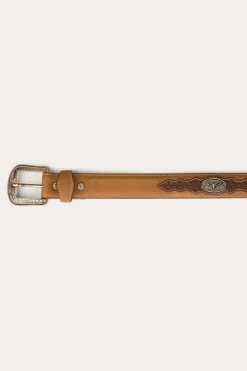 Discount Ringers Western Cattleman Belt - Brown / Silver