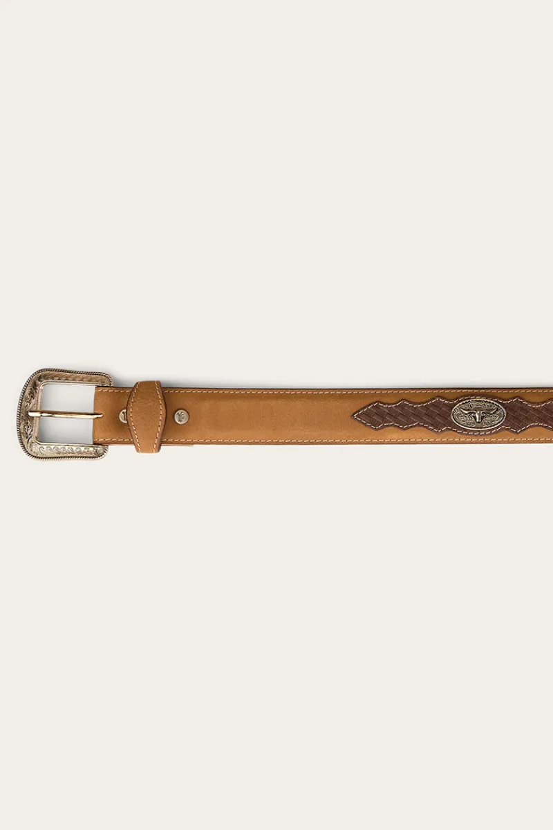 Discount Ringers Western Cattleman Belt - Brown / Silver