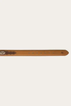 Discount Ringers Western Cattleman Belt - Brown / Silver