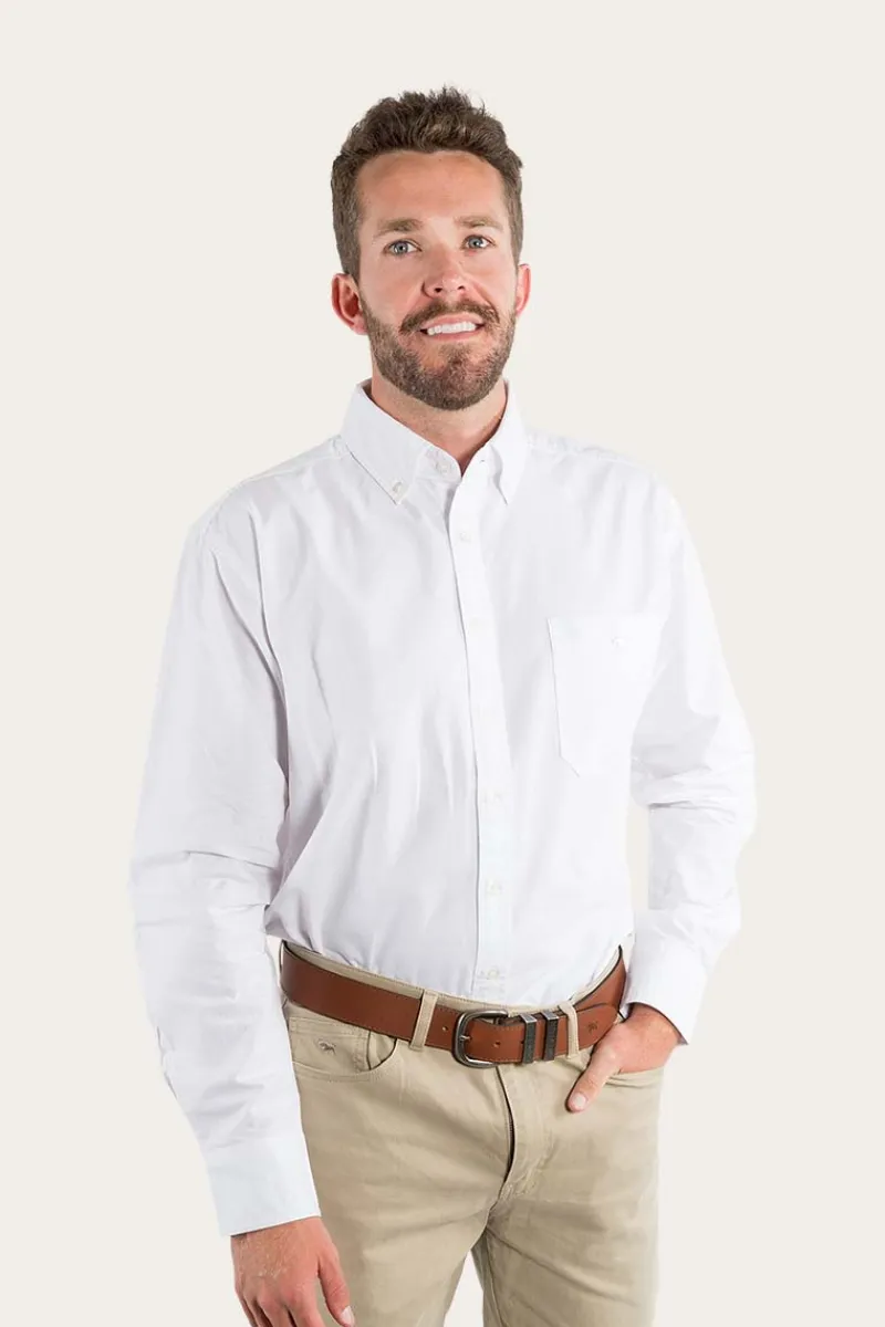 Best Ringers Western Centenary Mens Semi Fitted Dress Shirt - White