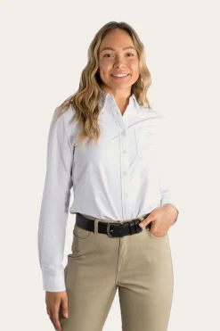Clearance Ringers Western Centenary Womens Semi Fitted Dress Shirt - White