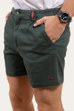 Sale Ringers Western Cloncurry Mens Heavy Weight Work Short - Forest Green
