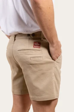 Clearance Ringers Western Cloncurry Mens Heavy Weight Work Short - Camel