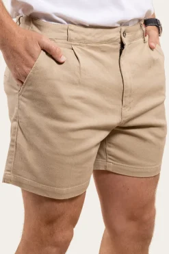 Clearance Ringers Western Cloncurry Mens Heavy Weight Work Short - Camel