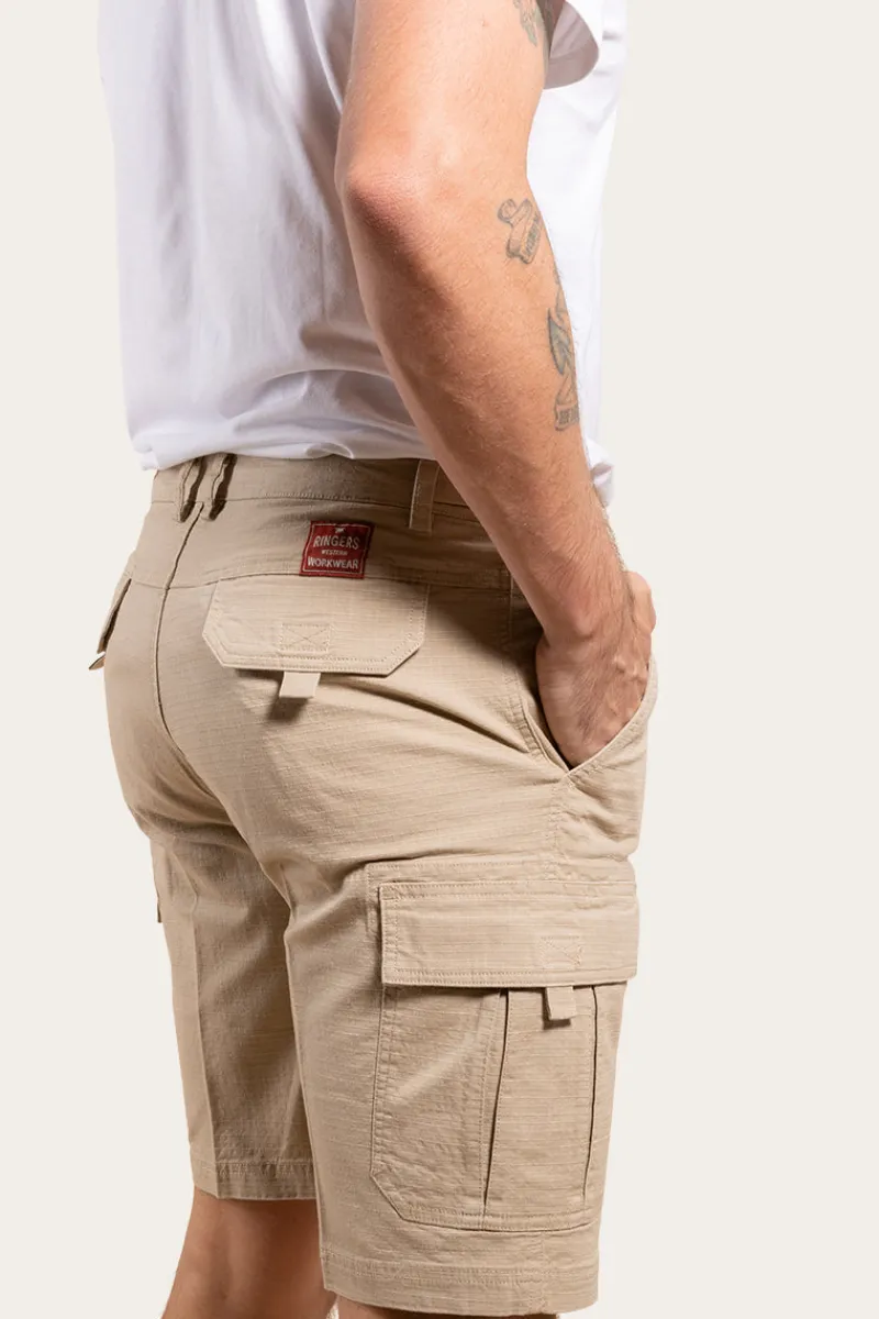 Best Ringers Western Coober Pedy Mens Ripstop Work Short - Camel