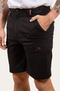 Outlet Ringers Western Coober Pedy Mens Ripstop Work Short - Black