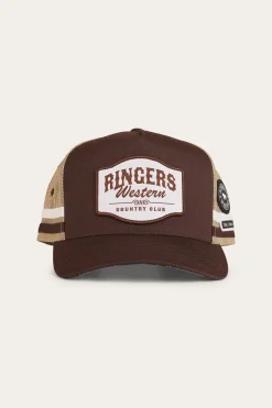 Sale Ringers Western Country Club Deep Fit Trucker Cap - Saddle Brown