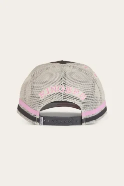 Online Ringers Western Country Club Deep Fit Trucker Cap - Ballet Pink / Charcoal