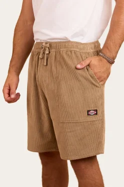 Hot Ringers Western Countryside Mens Corduroy Walk Short - Dark Sand
