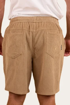 Hot Ringers Western Countryside Mens Corduroy Walk Short - Dark Sand