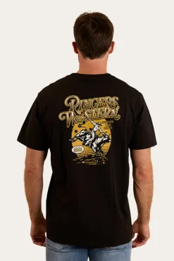 Ringers Western Cowboys Can Dance Mens Loose Fit T-Shirt - Black