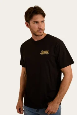 Ringers Western Cowboys Can Dance Mens Loose Fit T-Shirt - Black