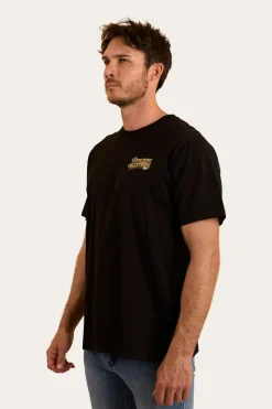 Ringers Western Cowboys Can Dance Mens Loose Fit T-Shirt - Black
