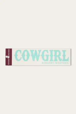 New Ringers Western Cowgirl Die Cut Sticker - Mint