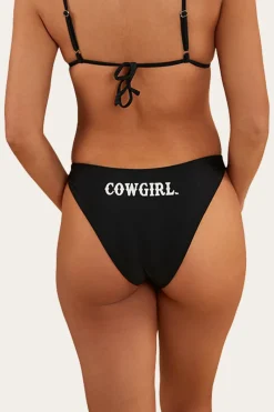 New Ringers Western Cowgirl Womens Hi Cut Bikini Bottom - Black