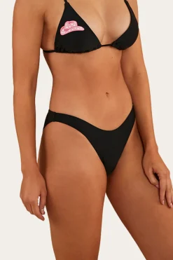 New Ringers Western Cowgirl Womens Hi Cut Bikini Bottom - Black