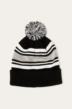 Online Ringers Western Cradle Mountain Beanie - Black/White/Grey