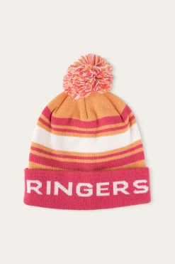 Hot Ringers Western Cradle Mountain Beanie - Pink/Multi