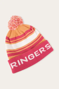 Hot Ringers Western Cradle Mountain Beanie - Pink/Multi