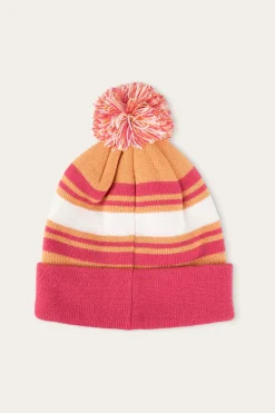 Hot Ringers Western Cradle Mountain Beanie - Pink/Multi
