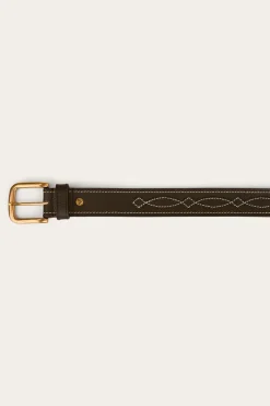 Best Ringers Western Crossover Belt - Black / Brass