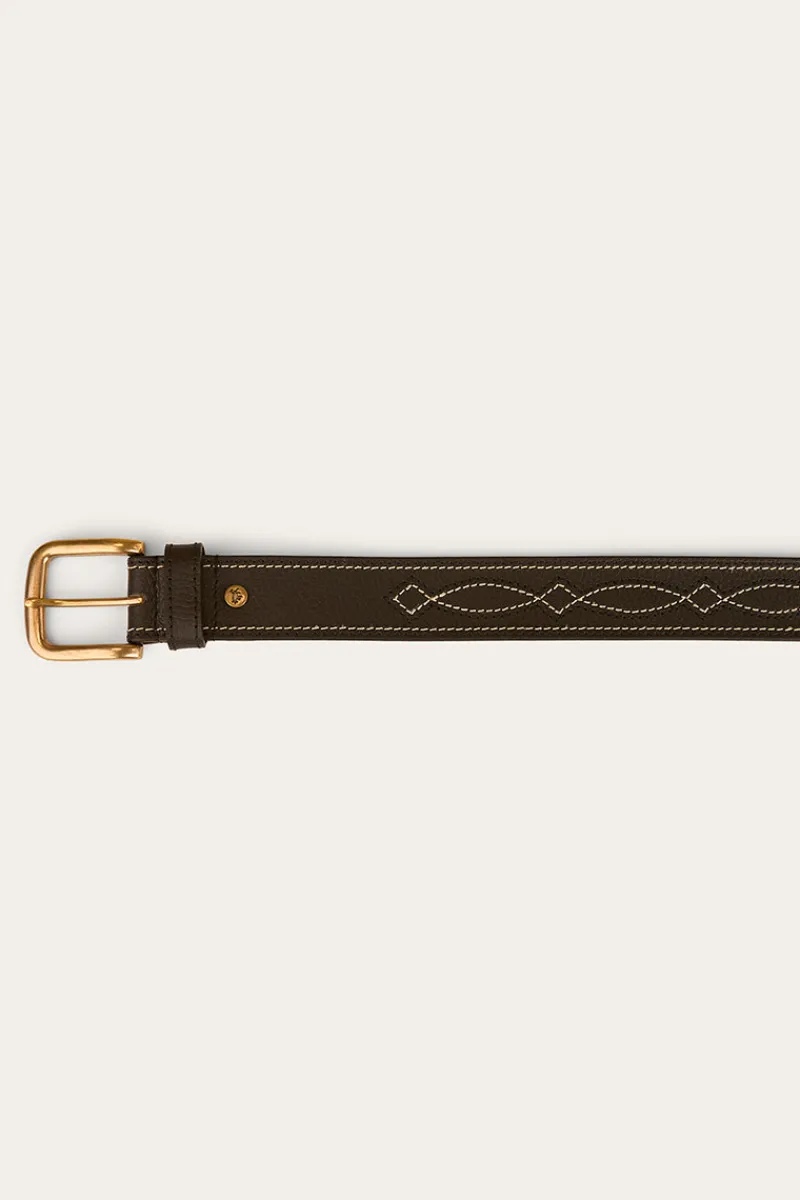 Best Ringers Western Crossover Belt - Black / Brass